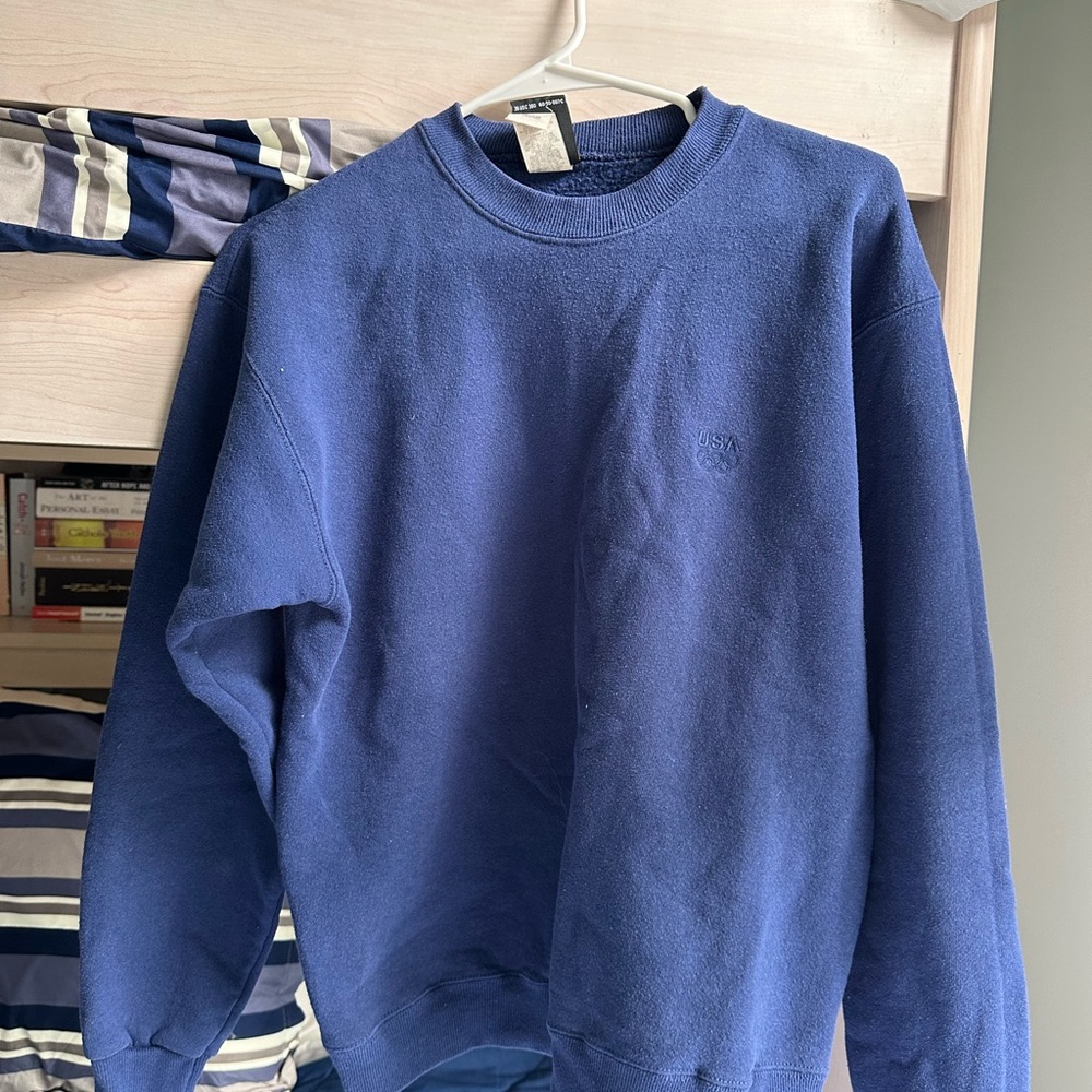 Men's Vintage JCPenney USA Olympics Blue Sweater
